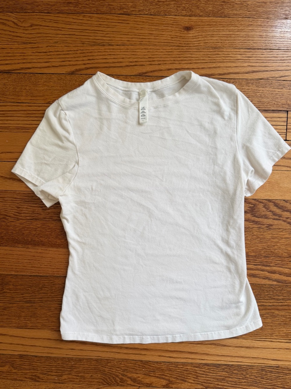 Skims Plain White Short-Sleeve Tee